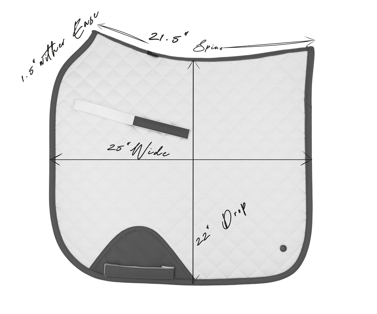 Dressage Pad, Black & Cognac