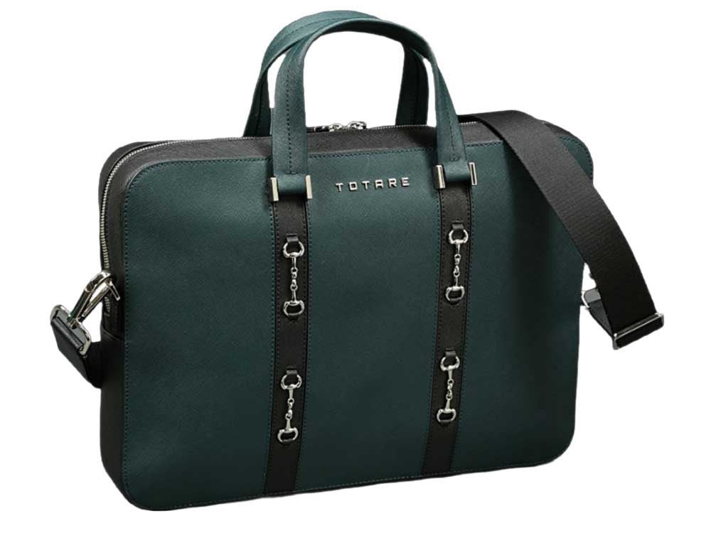 Viterbo Leather Bag with Snaffle Bits TOTARE