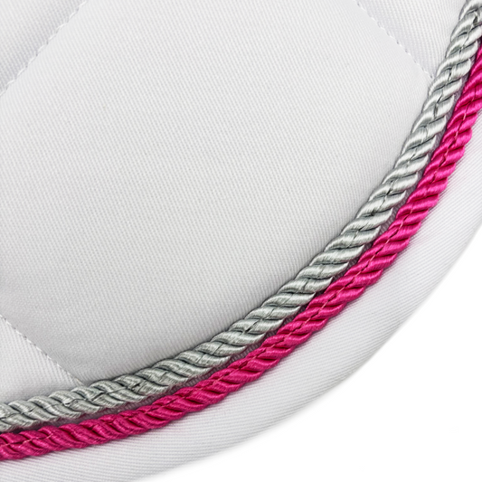 White Classica Cotton Euro Saddle pad