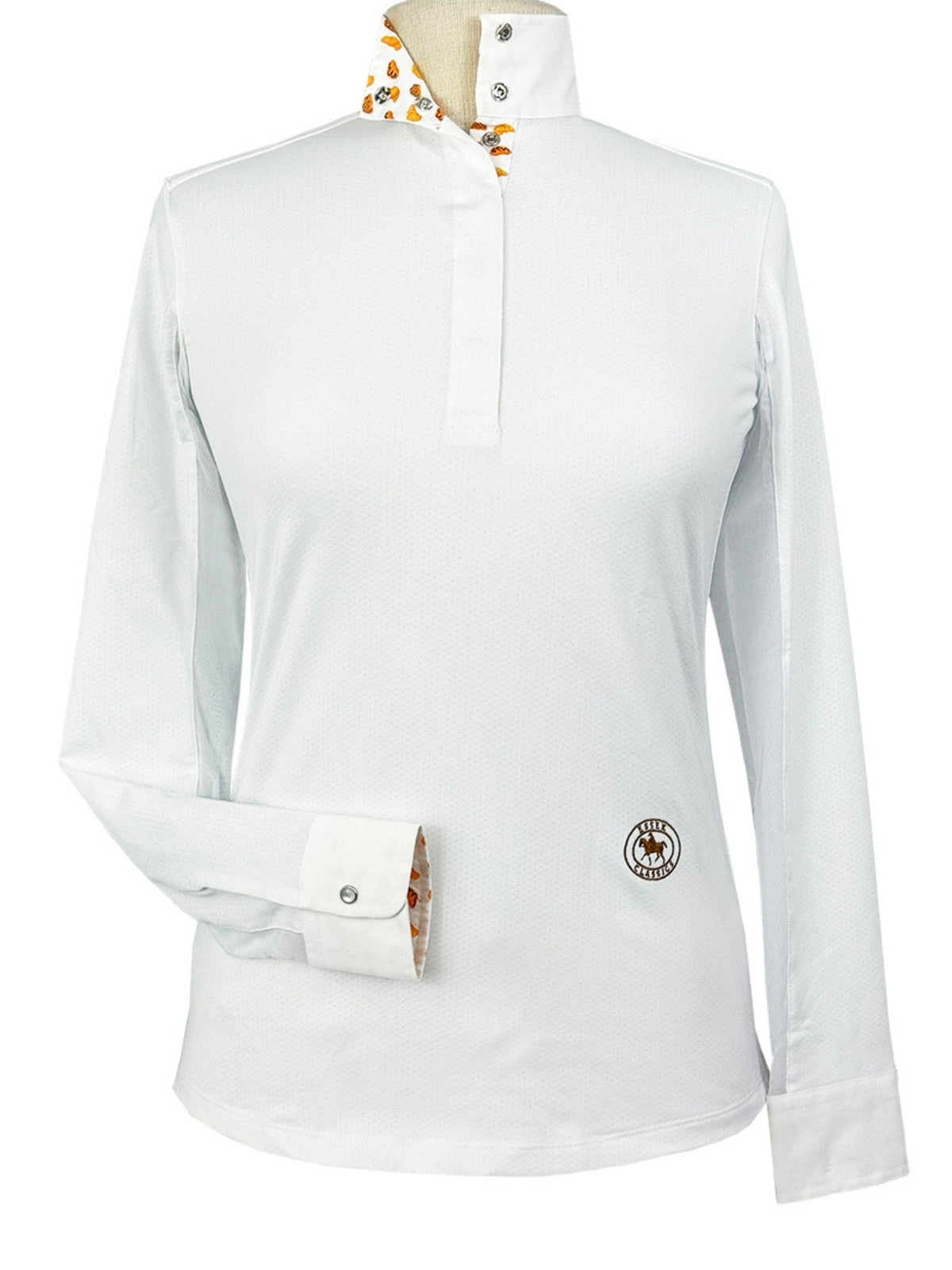 Croissants Girls Talent Yarn Straight Collar Long Sleeve Show Shirt