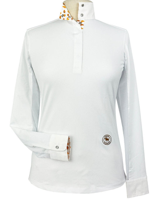 Croissants Girls Talent Yarn Straight Collar Long Sleeve Show Shirt