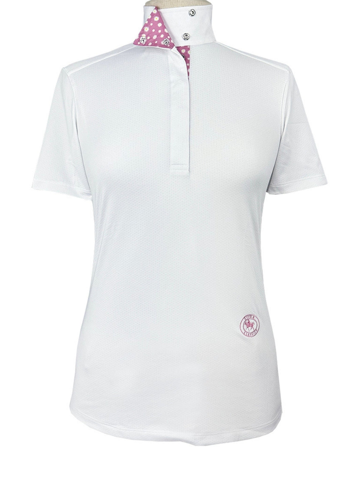 Daisy Delight Ladies Talent Yarn Wrap Collar Short Sleeve Show Shirt