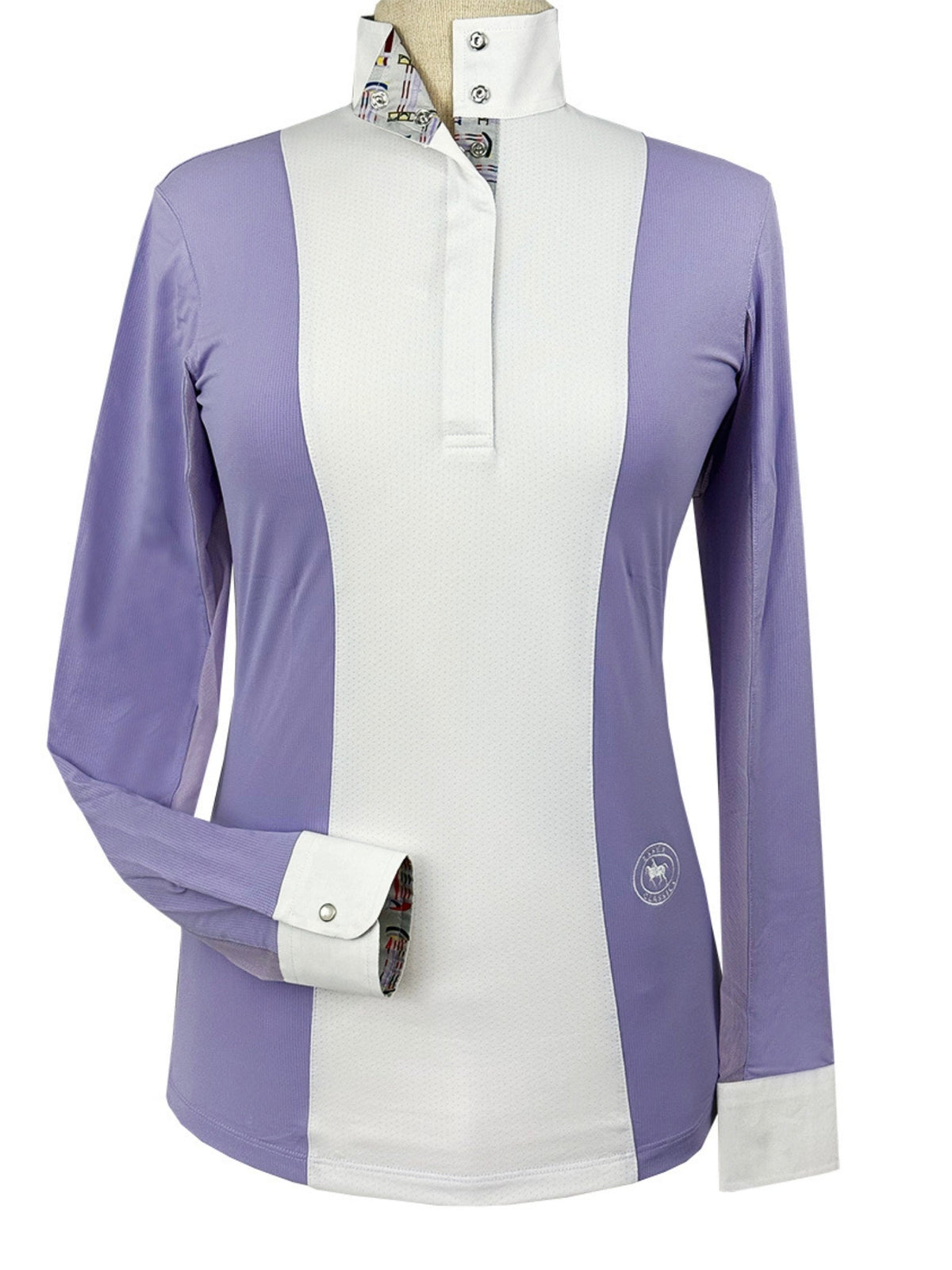 Girls "Luna II" Lavender with Jumper Classic Long Sleeve Performance Show Shirt