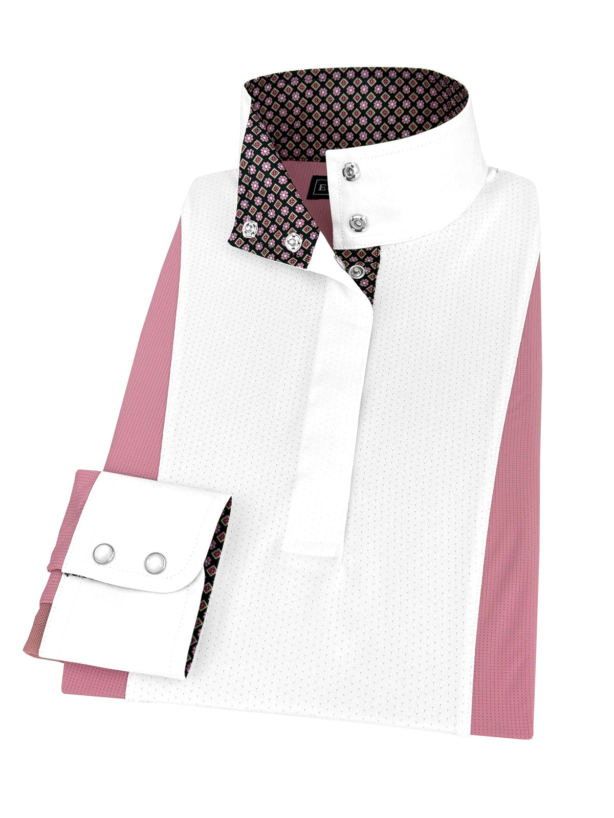 Girls "Luna II" Pink Long Sleeve Performance Show Shirt