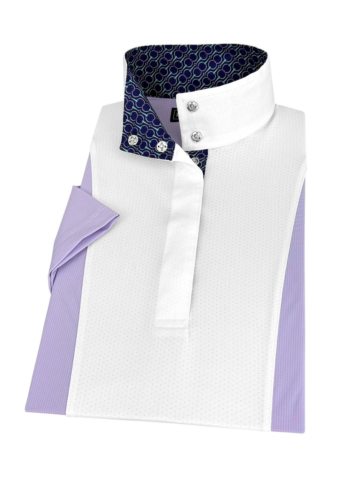 Girls "Luna II" Lilac Short Sleeve Performance Show Shirt with Bits Trim
