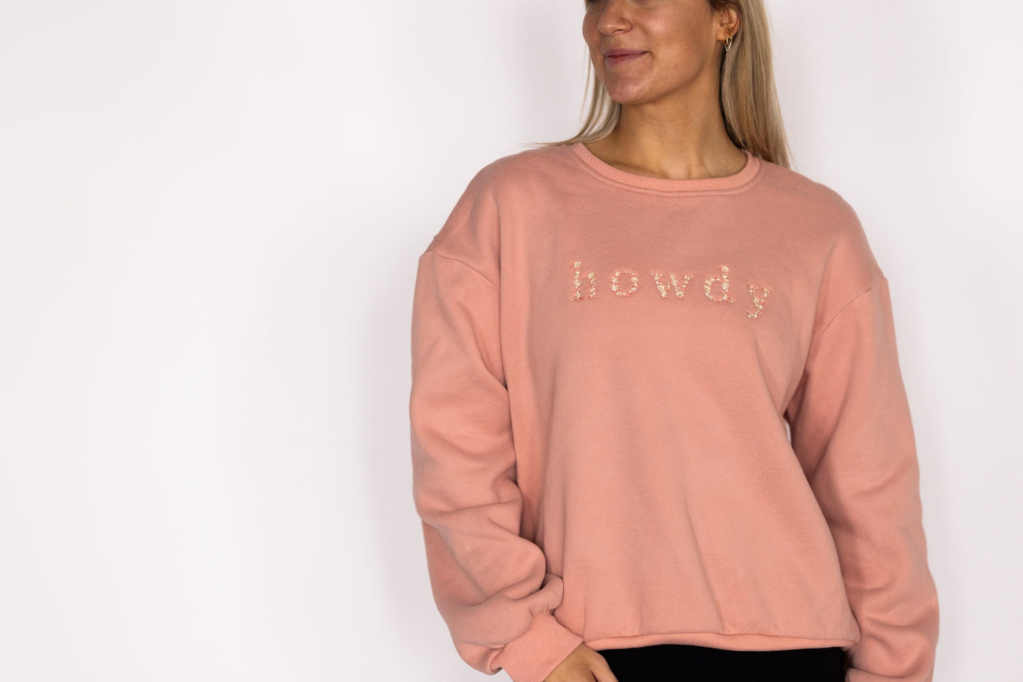 Howdy - Peach Equestrian Sweatshirt