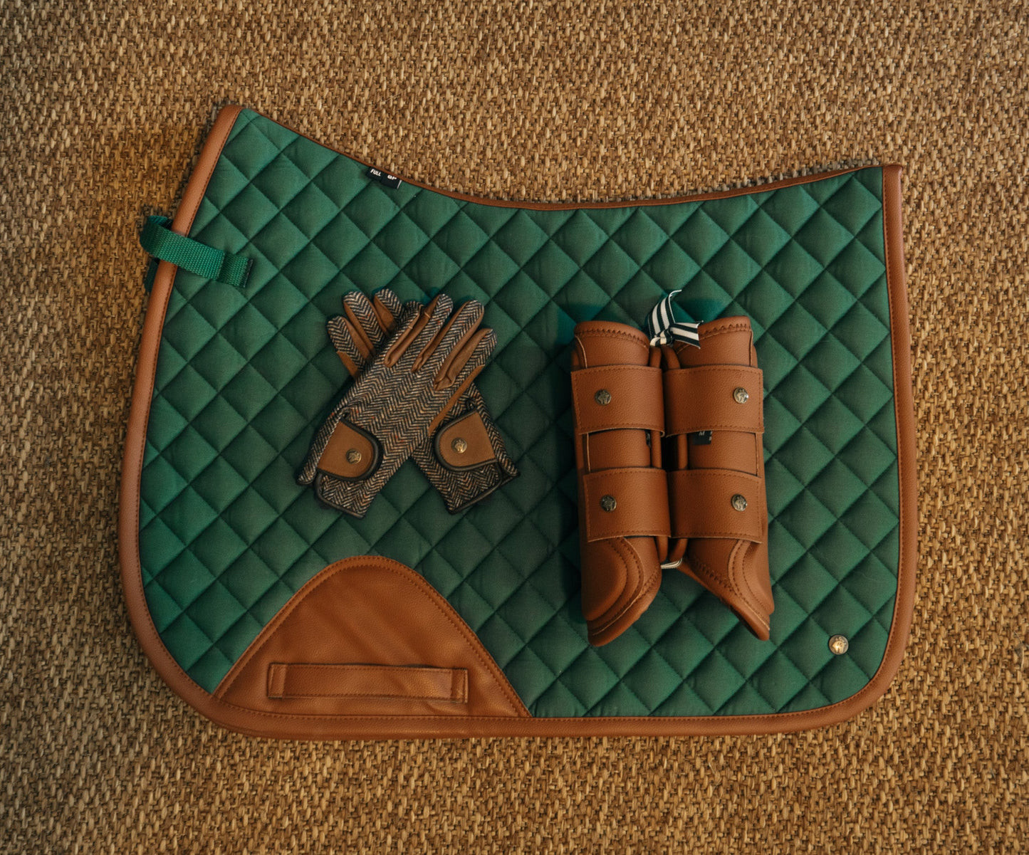 Leatherette Splint Boots, Cognac