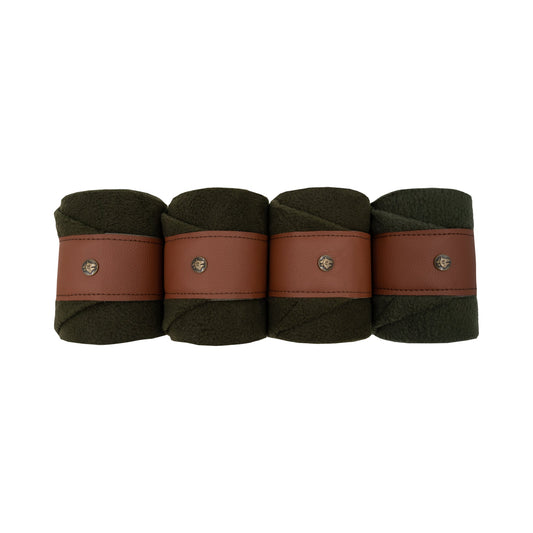 Leatherette Polos, Dark Olive & Cognac