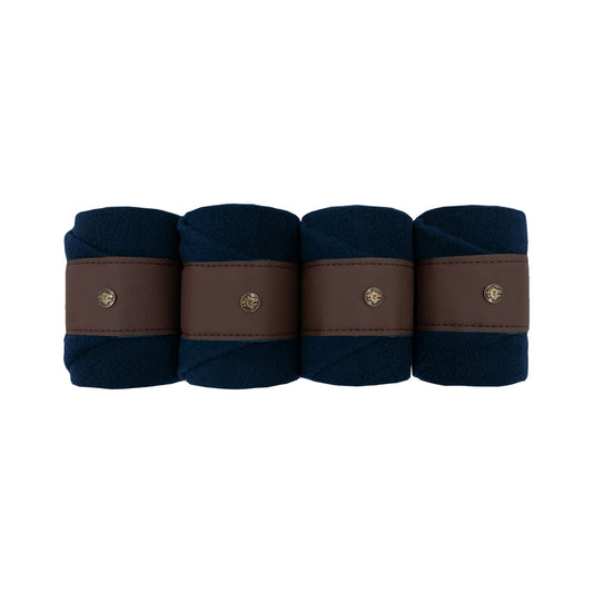 Leatherette Polos, Navy & Hickory