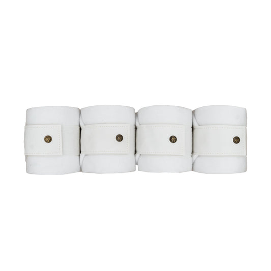 Leatherette Polos, White