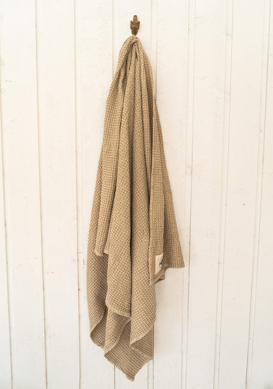 Cotton Waffle Horse Drying Towel, Sand